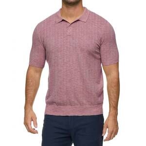 NEW FLAGS & ANTHEM glen sweater polo in mauve